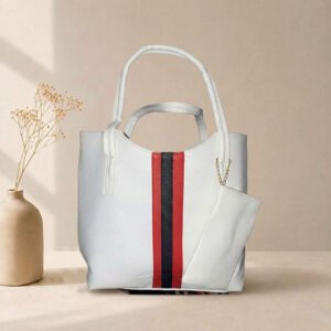 Bolso de mano artesanal color blanco
