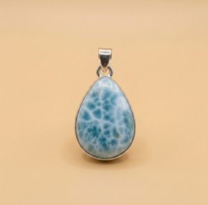 Dijes de Larimar genuino Real en plata 9.25