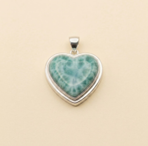 Dijes de Larimar genuino Real en plata 9.25